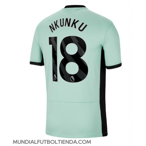 Camiseta Chelsea Christopher Nkunku #18 Tercera Equipación Replica 2023-24 mangas cortas